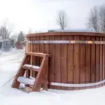 Hot Tube ohne Ofen mit Leiter im Winter