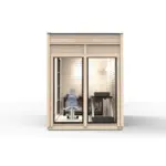 Modularhaus 2.4x3.5 Seitenansicht ausgestattet