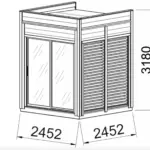 Modularhaus Sauna 2.4x2.4 3D