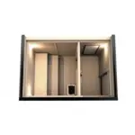 Modularhaus Sauna Draufsicht