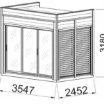 Modularhaus Sauna 3D