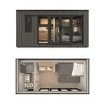 Tiny Haus Front und Draufsicht