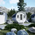 Campingfass 2.2x3.3m 3 Stück in den Bergen