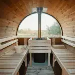 Fasssauna 2.5 mit Panoramafenster 1/2