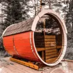 Fasssauna 2.5 mit Panoramafenster voll