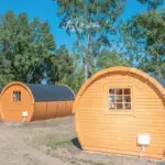 Campingfass Außenansicht auf Campingplatz 3 Stück