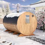 4m Fasssauna für 8 Pers. mit Vorraum Holztür