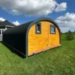 modularer Camping Pod Seitenansicht