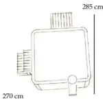 Acryl Hot Tub 180 Zeichnung Draufsicht