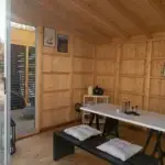 Tinyhaus 3x3m mit Grill Ansicht Innenansicht