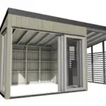 Tinyhaus 3x3m mit Grill Ansicht Front