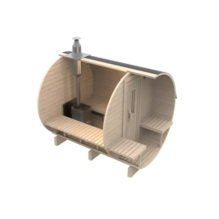 Fasssauna 2.4m 4 Personen
