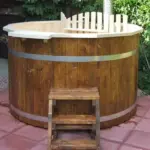 Badezuber mit Innenofen Thermoholz