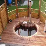 Einbauzuber Holz in Terrasse
