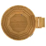 Holzbadefass Rund Draufsicht