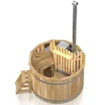Holzbadezuber Innenofen mit Edelstahl