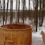 Hot Tube Innenofen im Winterwald
