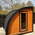 Camping Halb Pod Frontansicht Tür