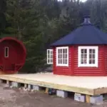 Pavillon 16.5 Außenansicht mit Sauna