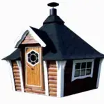 Grillhütte schräge Wände