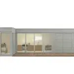 Tiny Haus 42qm L-Form Freigestellt Außenansicht Front