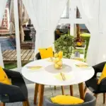 Pavillon 10 m² mit Stühlen