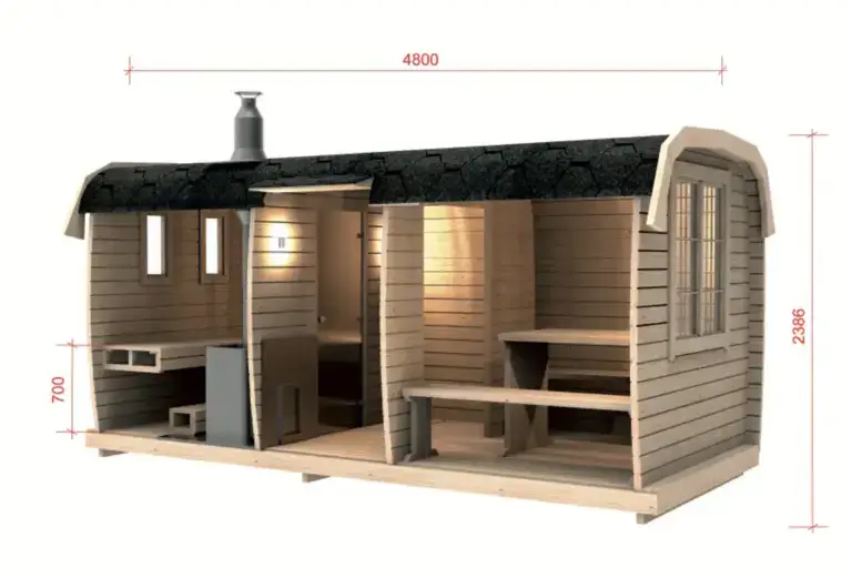 Aussensauna 2.3 x 4.8 m