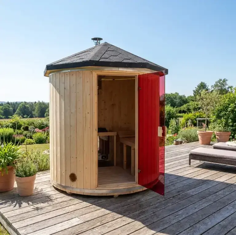 Gartensauna Stehend für 2 Personen Ø 2,0 m