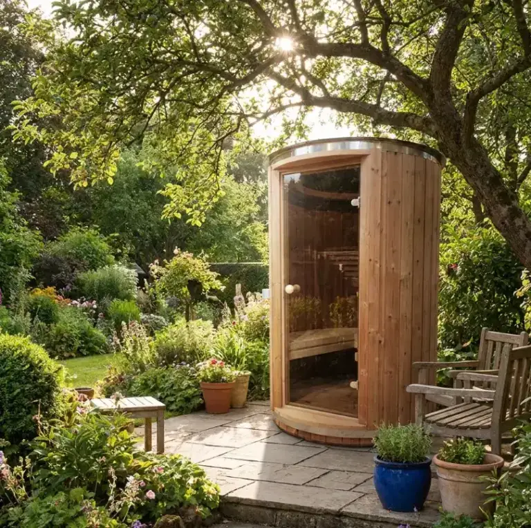 Gartensauna Stehend für 2 Personen Ø 1,48 m