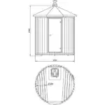 Gartensauna Stehend für 2 Personen Ø 2,0 m – Bild 7