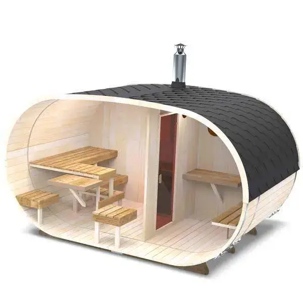 Fasssauna Oval für 4 Personen