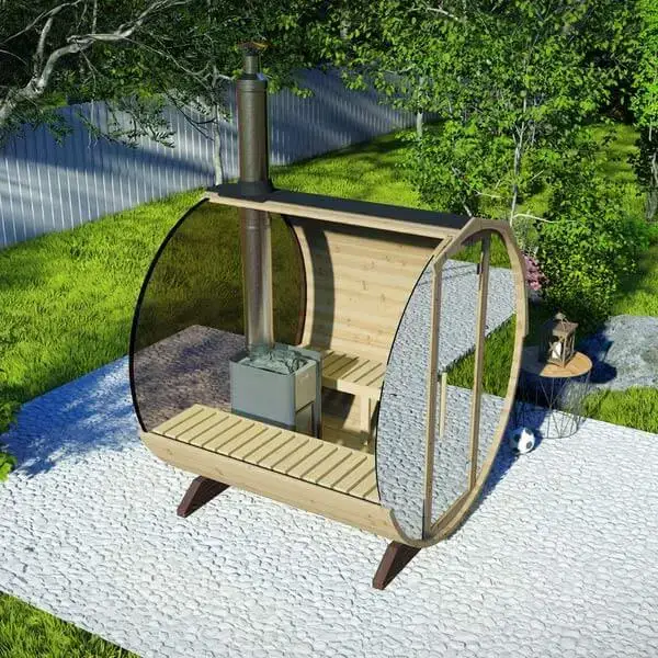 Spiegelsauna für 4 Personen 2-2.3m