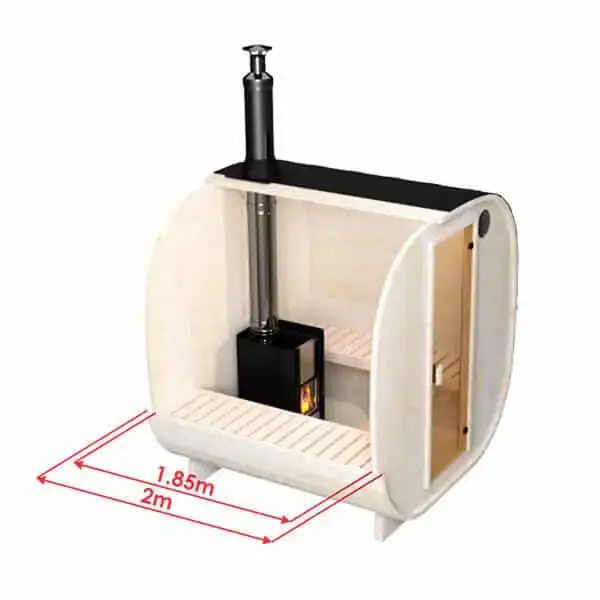 Quadro Sauna 2m für 4 Personen