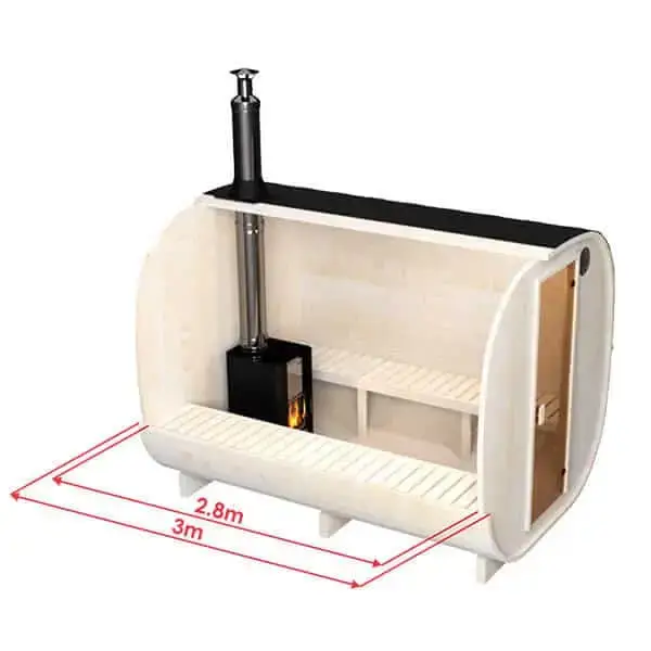 Quadro Sauna 3m für 6 Personen